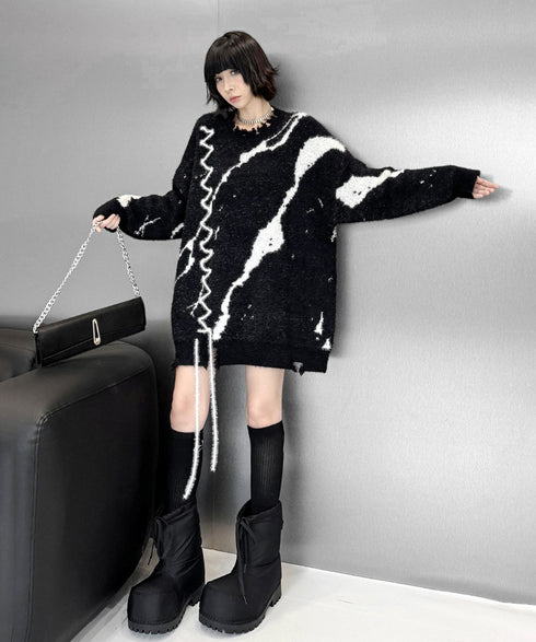 Zigzag Brush Knit Top